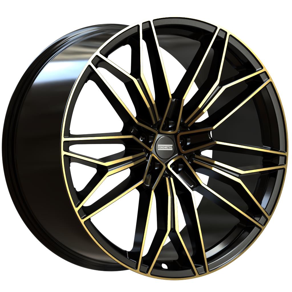 Fondmetal STC-23 Black Clearcoat Glossy Gold Machined 10x23 5x112 ET45 CB66,6 60° 1050 kg RF20001 – tootefoto
