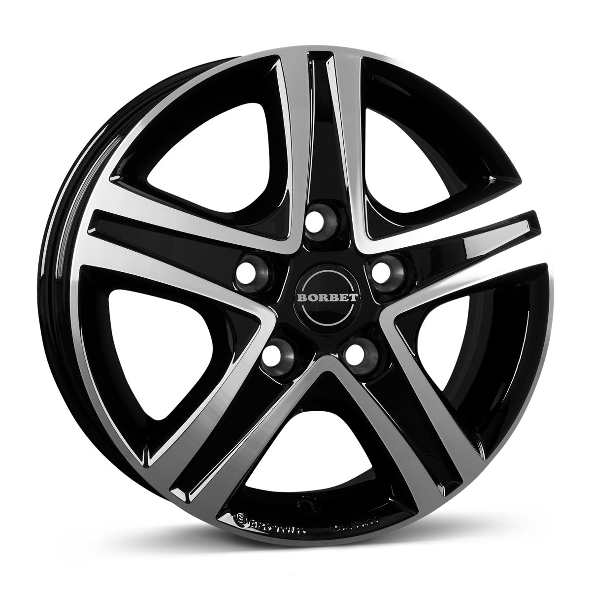 Borbet CWD black polished glossy 6x16 5x130 ET68 CB78,1 60° 1350 kg 496691 – tootefoto