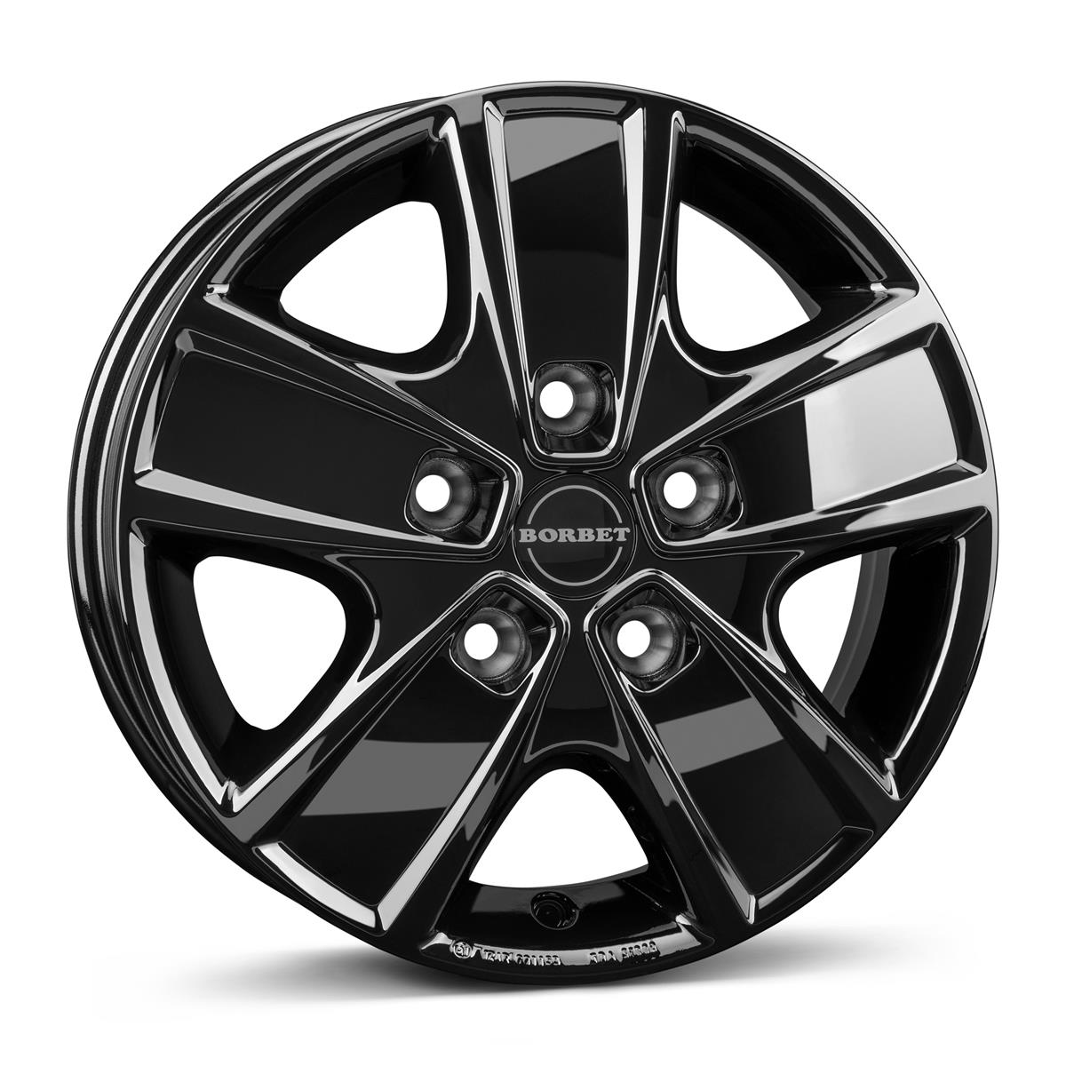 Borbet CWG black glossy 6x16 5x130 ET68 CB78,1 60° 1600 kg 497886 – tootefoto