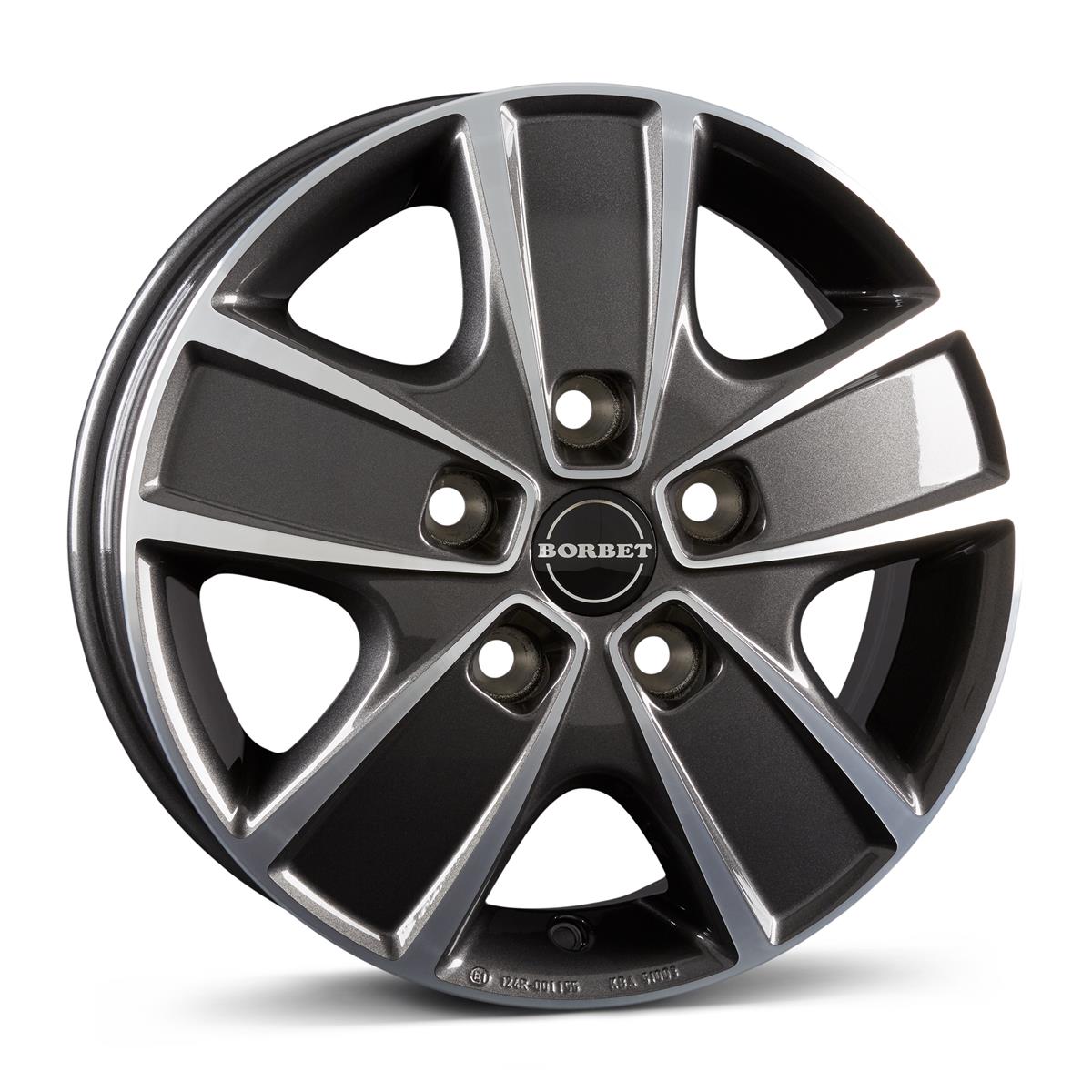 Borbet CWG mistral anthracite polished 6x16 5x118 ET68 CB71,1 60° 1600 kg 75422 – tootefoto