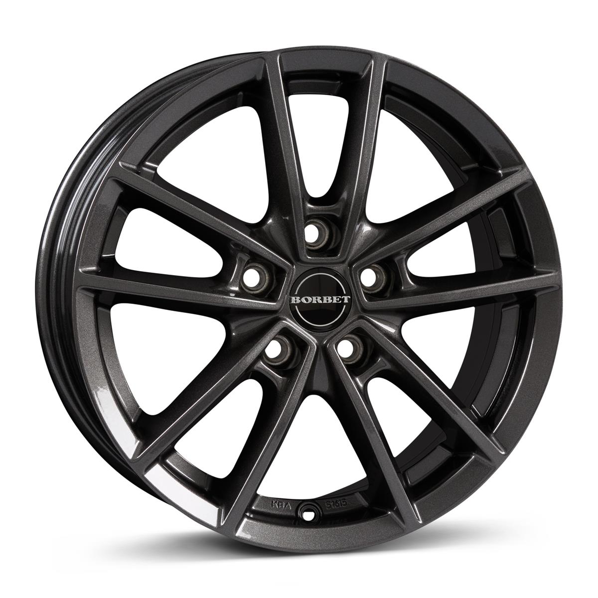 Borbet W mistral anthracite glossy 6x15 5x112 ET43 CB66,6 60° 650 kg 496618 – tootefoto