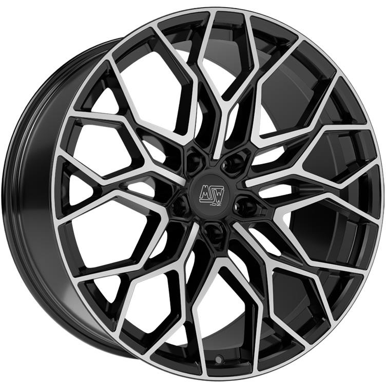 MSW 51 Gloss Black Full Polished 10x20 5x132 ET28 CB66,6 60° 1050 kg W1943100556 – tootefoto