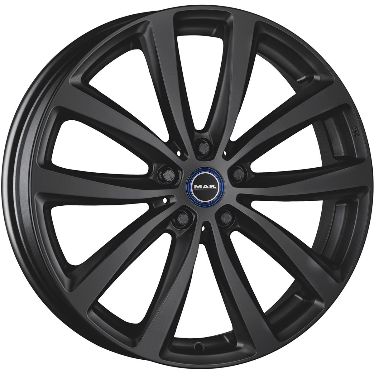 MAK Watt Matt Black 5x19 5x112 ET43 CB66.6 60° 500 kg F5090WTMB43WS3X – tootefoto