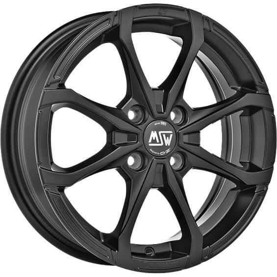 MSW X4 Matt Black 6x16 4x100 ET40 CB63,3 60° 490 kg W19273500T53 – tootefoto