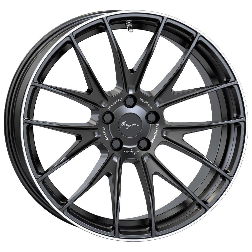 Breyton Race GTX Matt Black with Polished Lip 10x20 5x112 ET35 CB66,6 60° 750 kg 51002035381926 – tootefoto