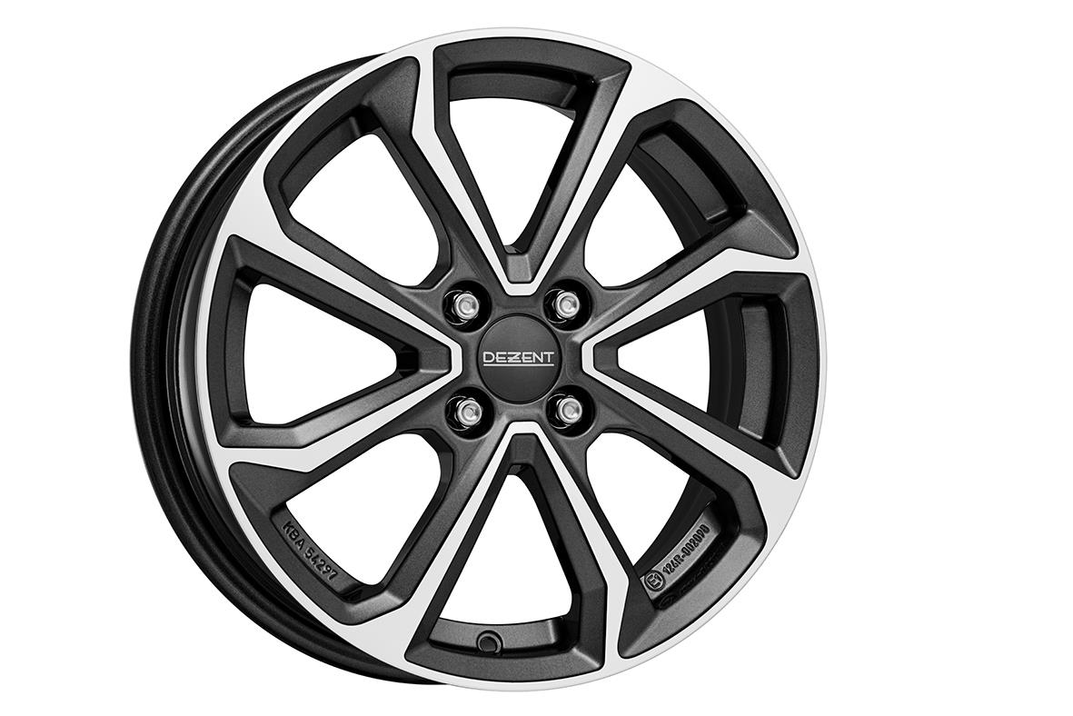 Dezent KT dark Gunmetal/polished 6x16 4x100 ET50 CB54,1 60° 475 kg TKTO2FP50E – tootefoto