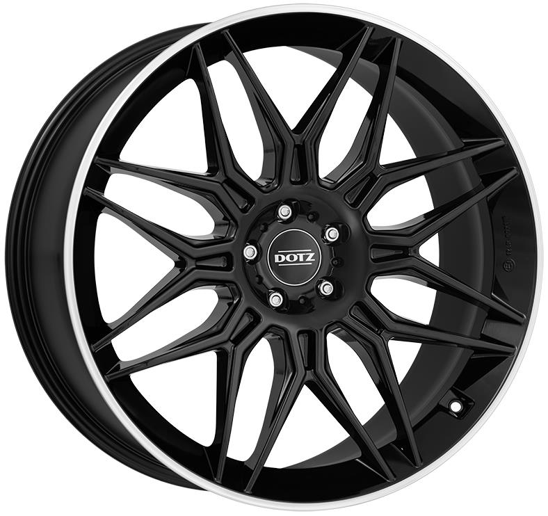 Dotz LongBeach dark Black/polished lip 10x20 5x112 ET19 CB66,6 R14 1045 kg OLO0P8BL19E – tootefoto